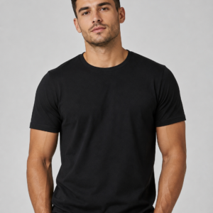Camiseta Wortic Essencial PRO preta masculina lisa - foto em estúdio