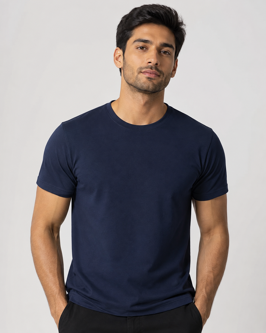Camiseta Wortic Essencial PRO azul marinho masculina lisa - foto em estúdio