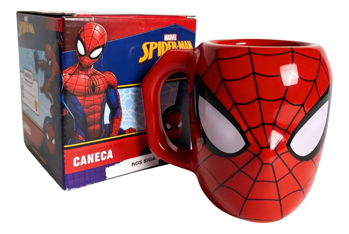 Caneca Homem-Aranha 3D 400 ml Oficial Marvel